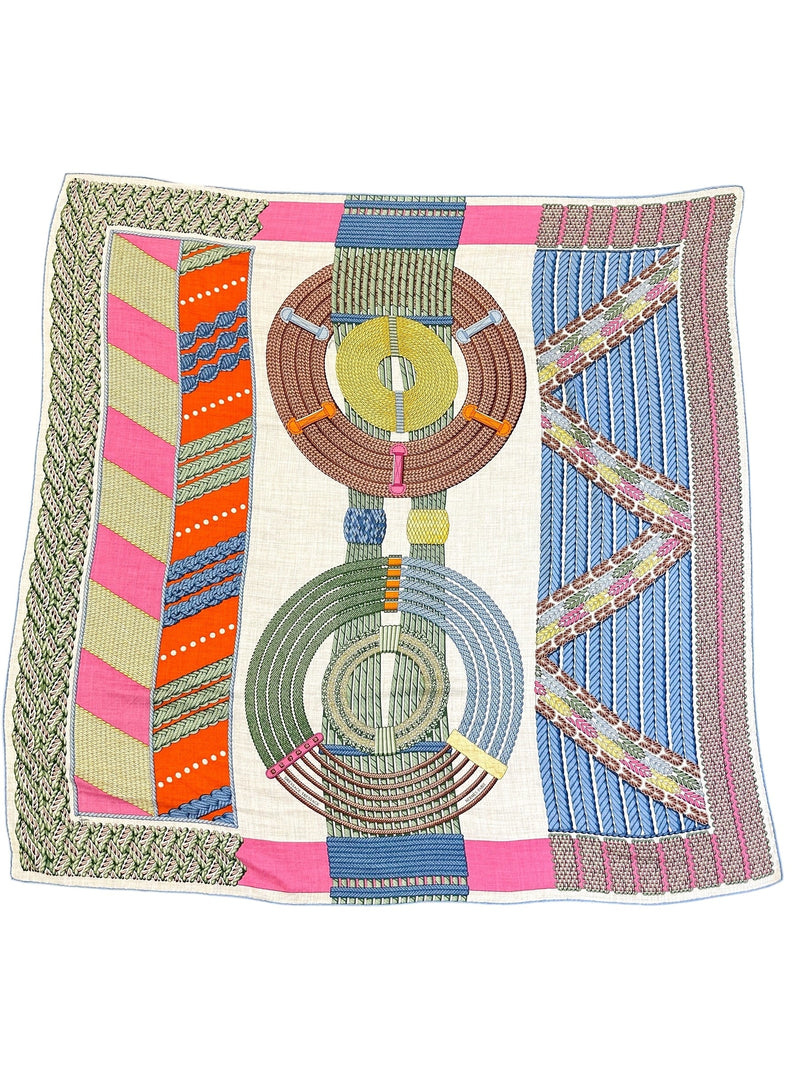 Hermes Multicolor Cashmere Silk Dressage Shawl