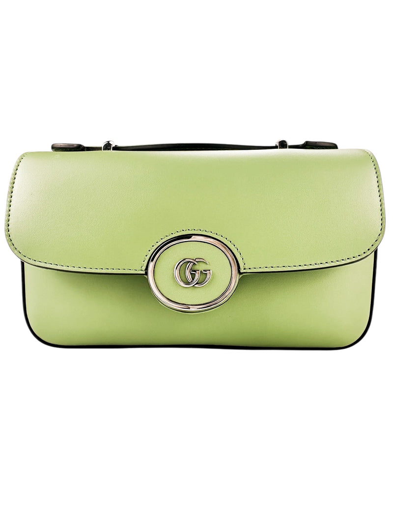 Gucci Calfskin Soft Green Petite GG Shoulder Bag Mini