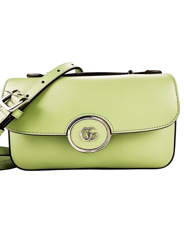 Gucci Calfskin Soft Green Petite GG Shoulder Bag Mini