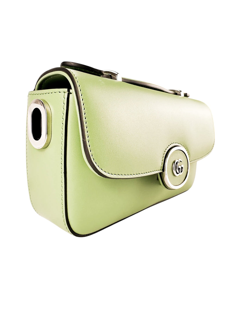 Gucci Calfskin Soft Green Petite GG Shoulder Bag Mini