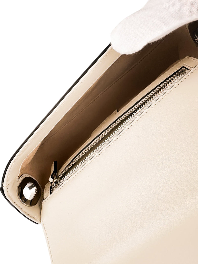 Gucci Calfskin Cream Petite GG Shoulder Bag Mini