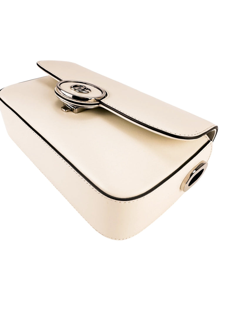 Gucci Calfskin Cream Petite GG Shoulder Bag Mini