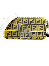 Fendi Fragment Yellow Canvas Baugette