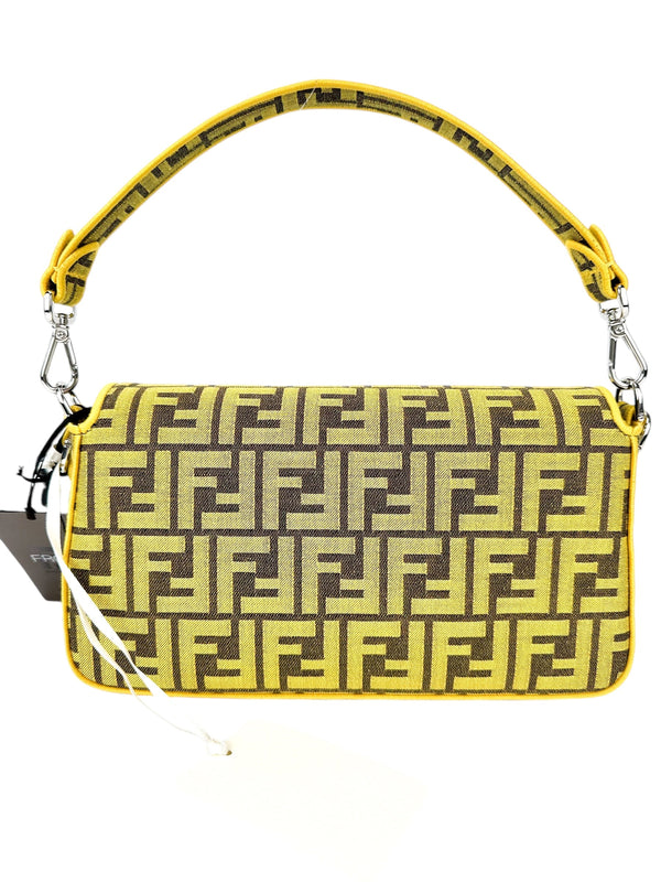 Fendi Fragment Yellow Canvas Baugette