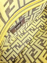 Fendi Fragment Yellow Canvas Baugette