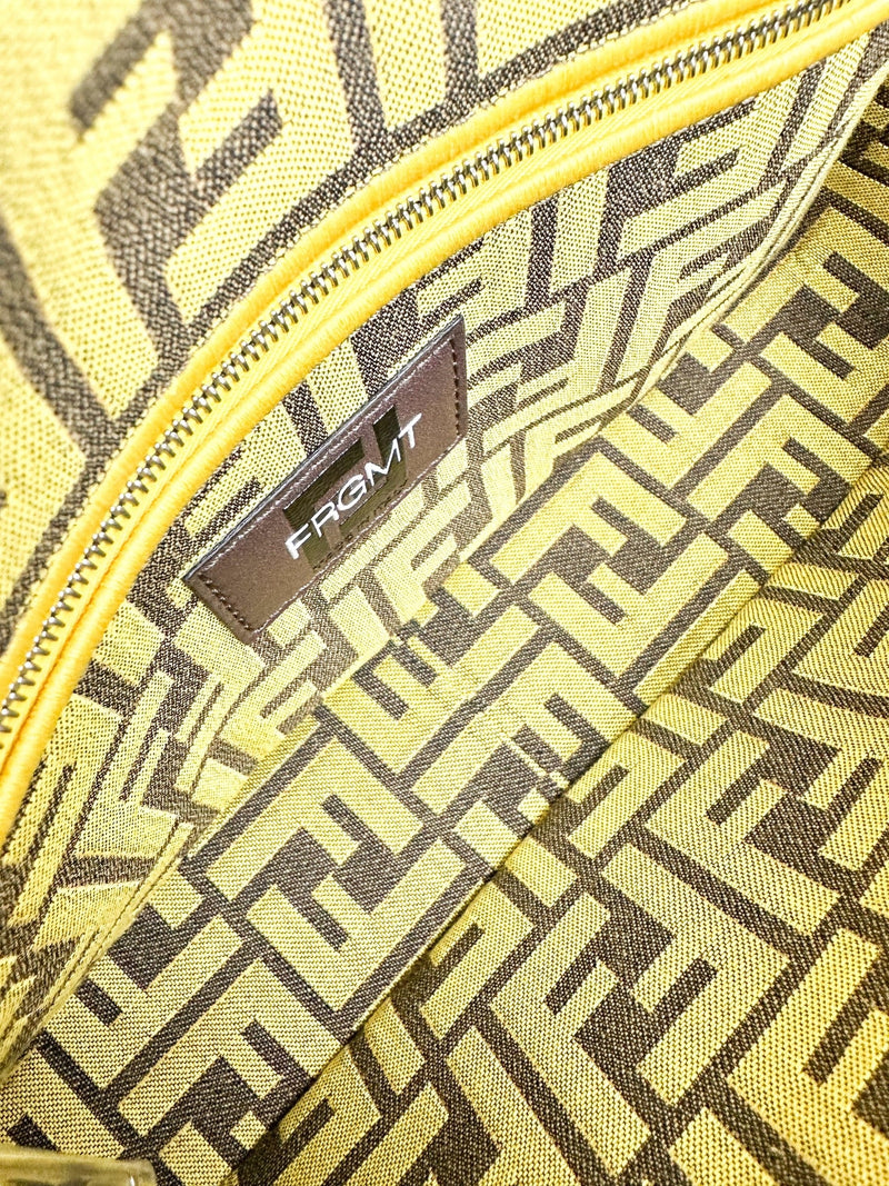 Fendi Fragment Yellow Canvas Baugette