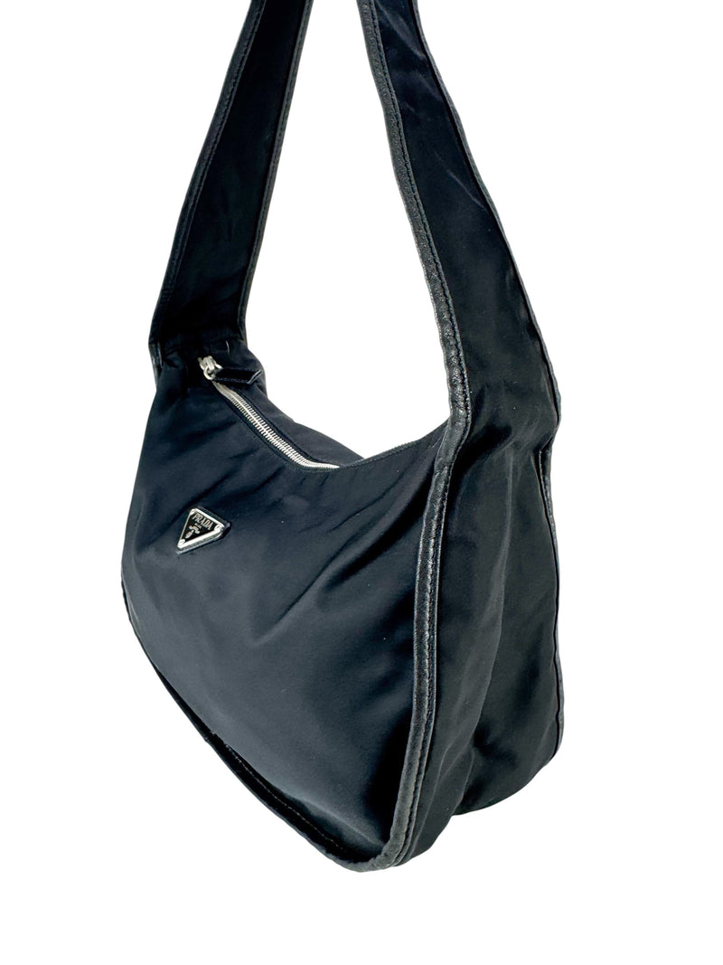 Prada Black Nylon One Shoulder Bag