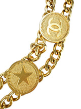 Chanel Gold Tone Star Chain Belt