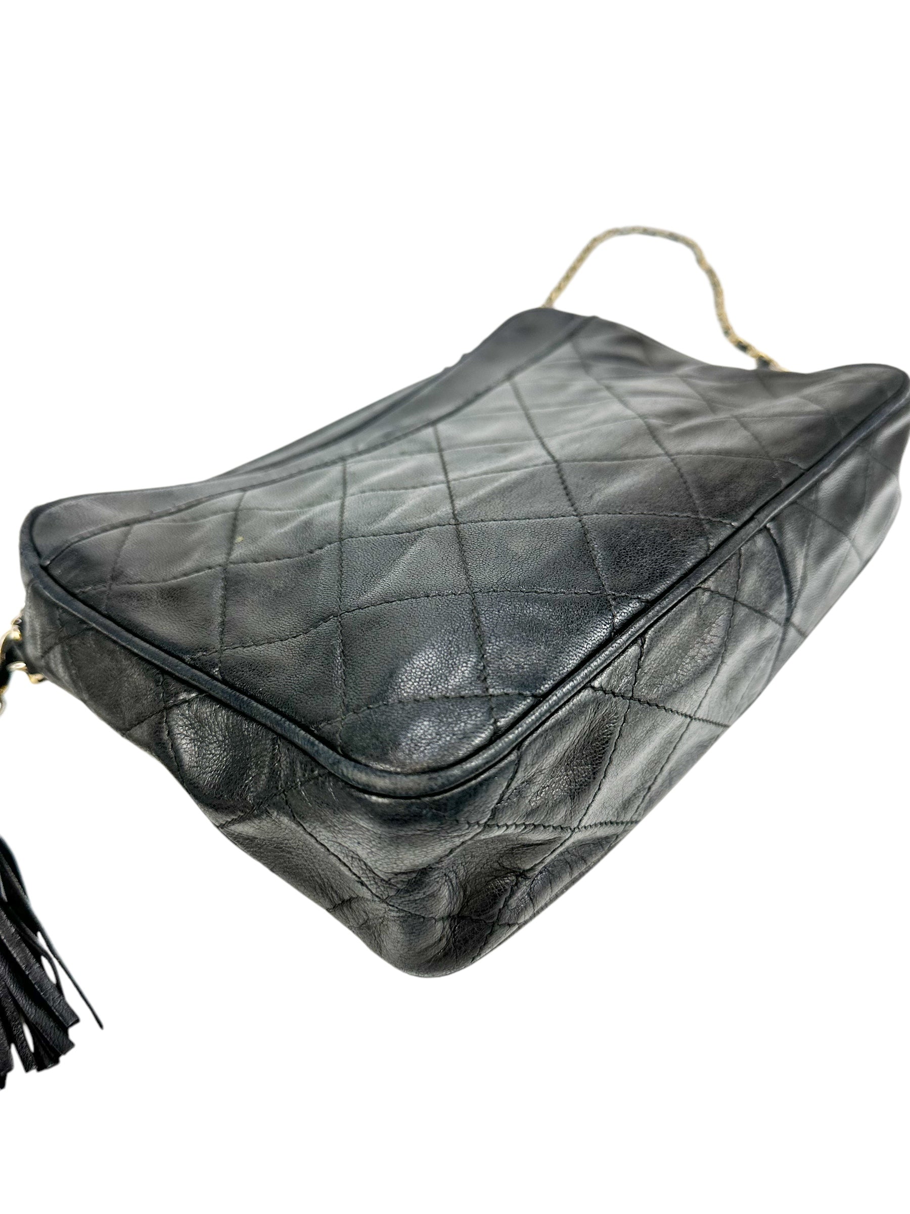 Chanel Black Lambskin Camera Bag