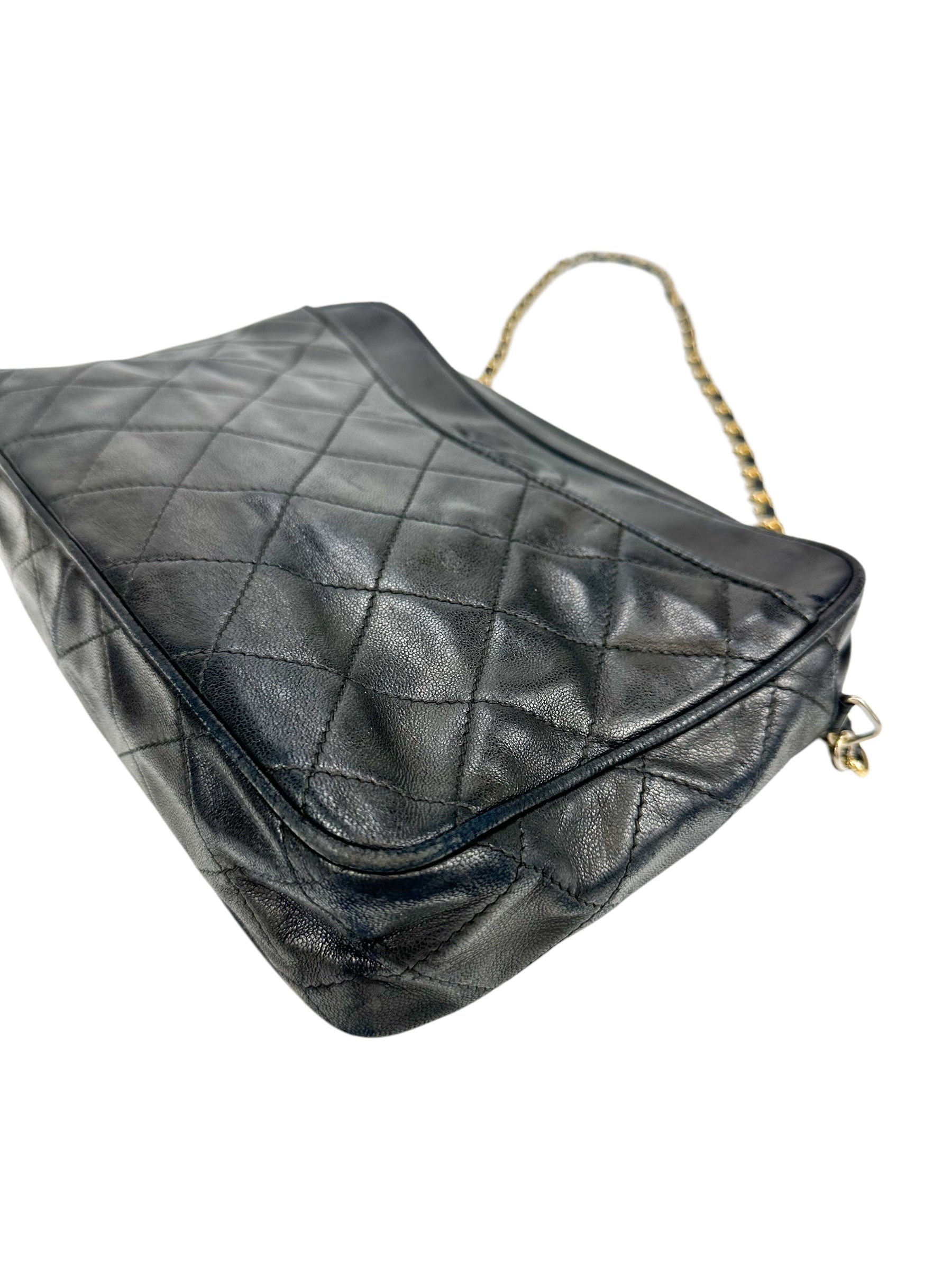 Chanel Black Lambskin Camera Bag