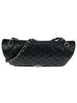 Chanel Black Quilted Caviar Classic Double Flap Bag Maxi