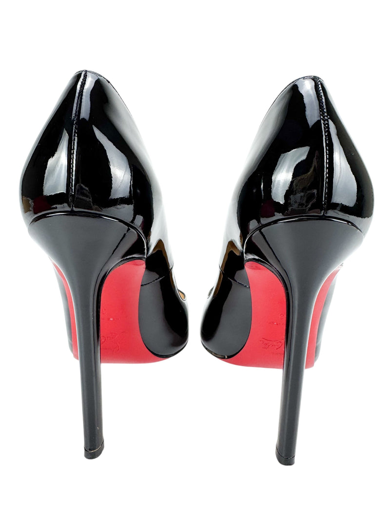 Christian Louboutin Black Patent Leather Pigalle SZ 38