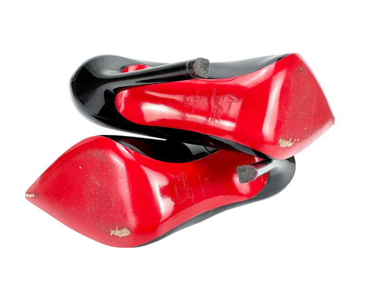 Christian Louboutin Black Patent Leather Pigalle SZ 38