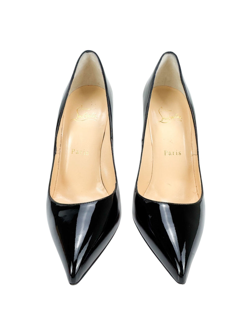 Christian Louboutin Black Patent Leather Pigalle SZ 38