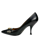 Dolce & Gabbana Black Leather Heel 39.5