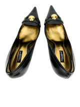 Dolce & Gabbana Black Leather Heel 39.5