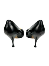 Dolce & Gabbana Black Leather Heel 39.5