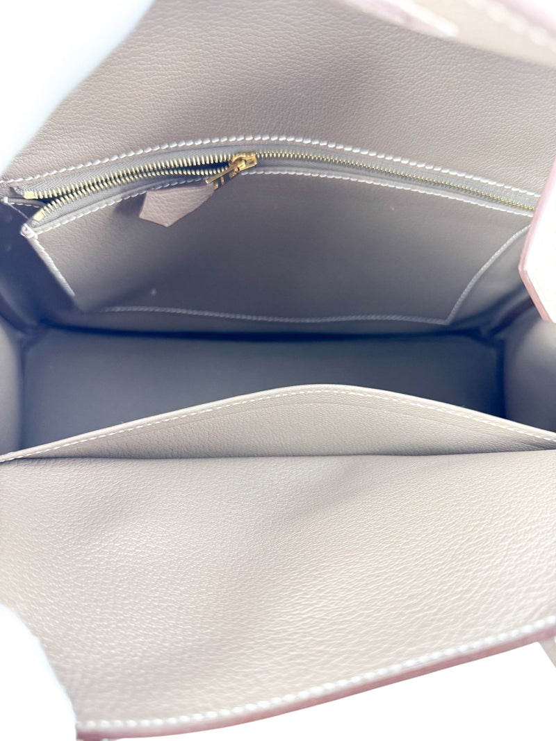 Hermes Etoupe Clemence Birkin 30 Full Set