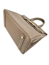 Hermes Etoupe Clemence Birkin 30 Full Set