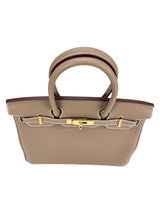 Hermes Etoupe Clemence Birkin 30 Full Set