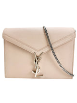 Saint Laurent Pink Pebbled Leather Cassandra