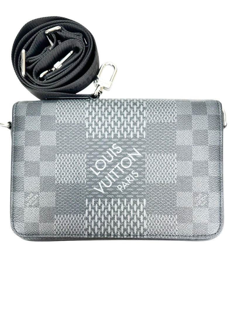 Louis Vuitton Damier Graphite Coated Canvas Studio Messenger 3D Bag