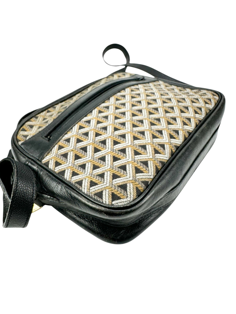 Goyard Brown Canvas Black Leather Goyard Crossbody