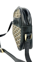 Goyard Brown Canvas Black Leather Goyard Crossbody
