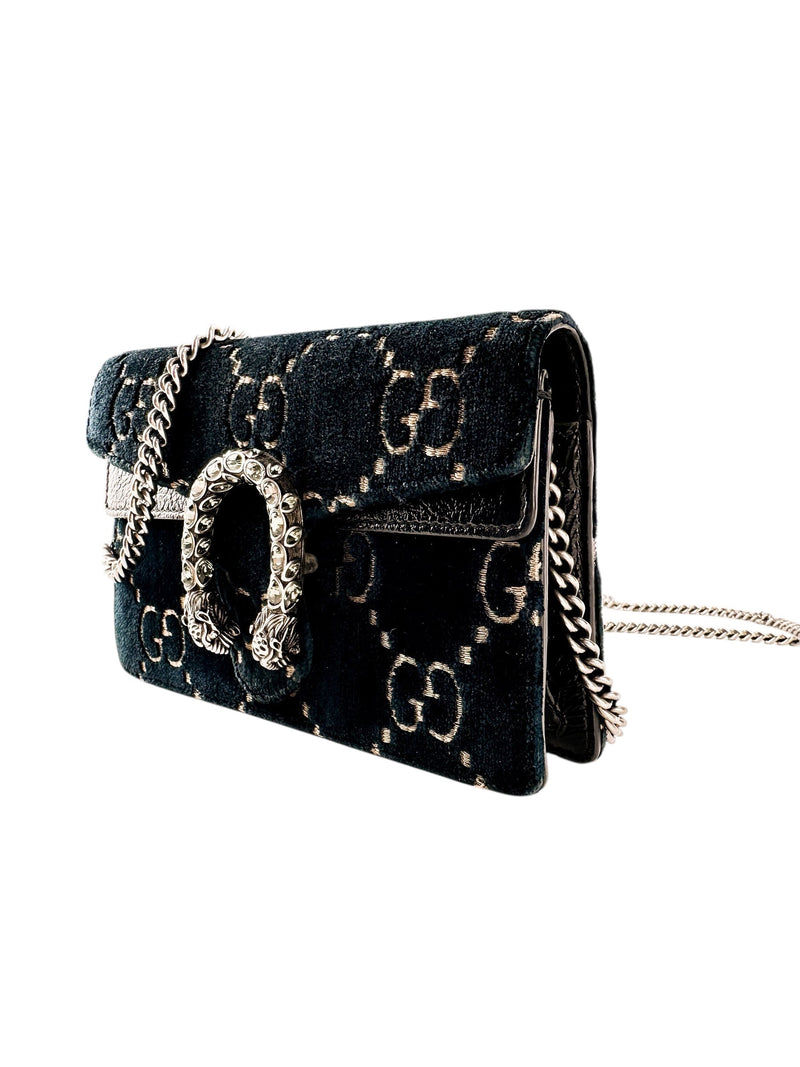 Gucci Velvet Midnight Blue GG Dionysus Super Mini