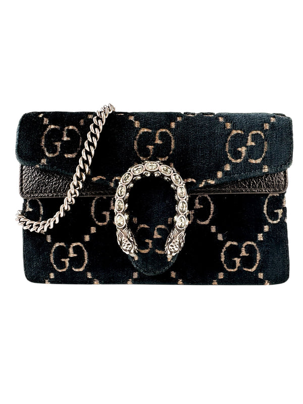 Gucci Velvet Midnight Blue GG Dionysus Super Mini