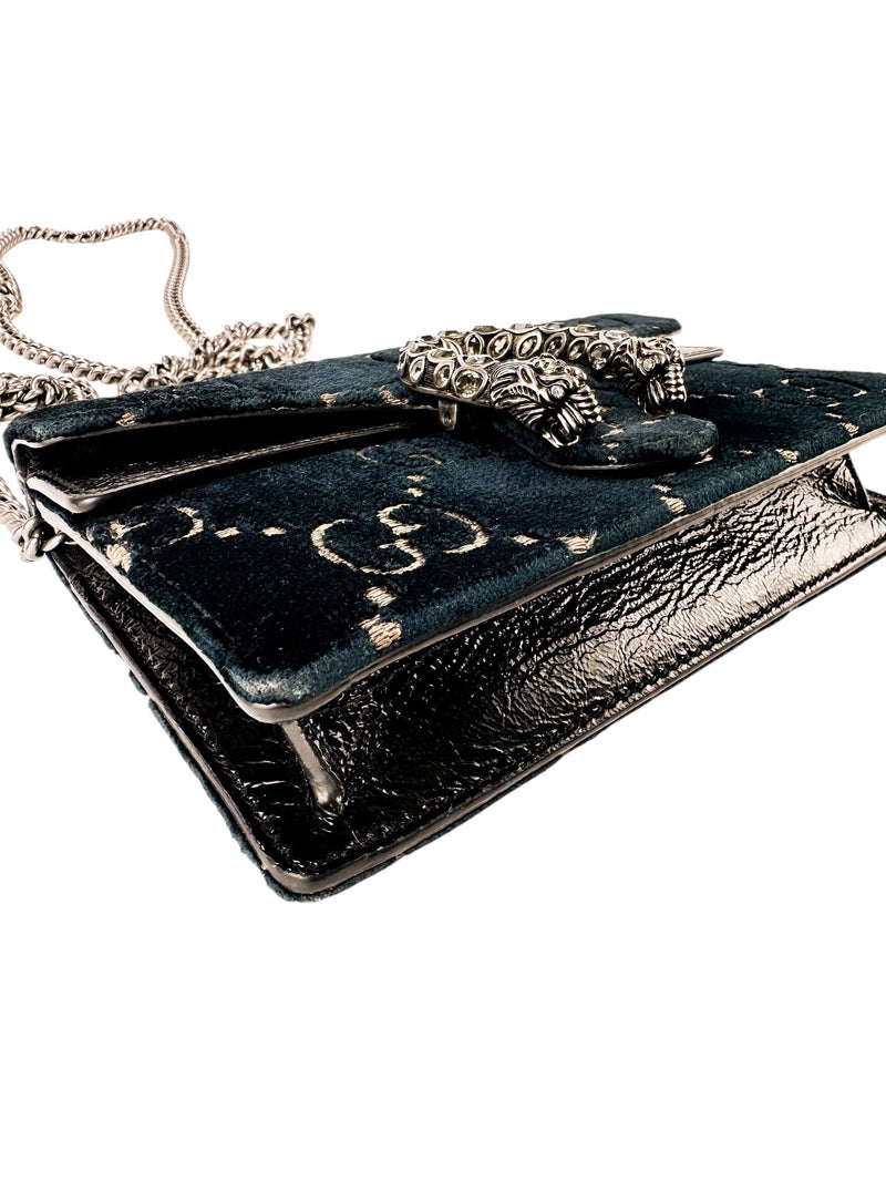 Gucci Velvet Midnight Blue GG Dionysus Super Mini