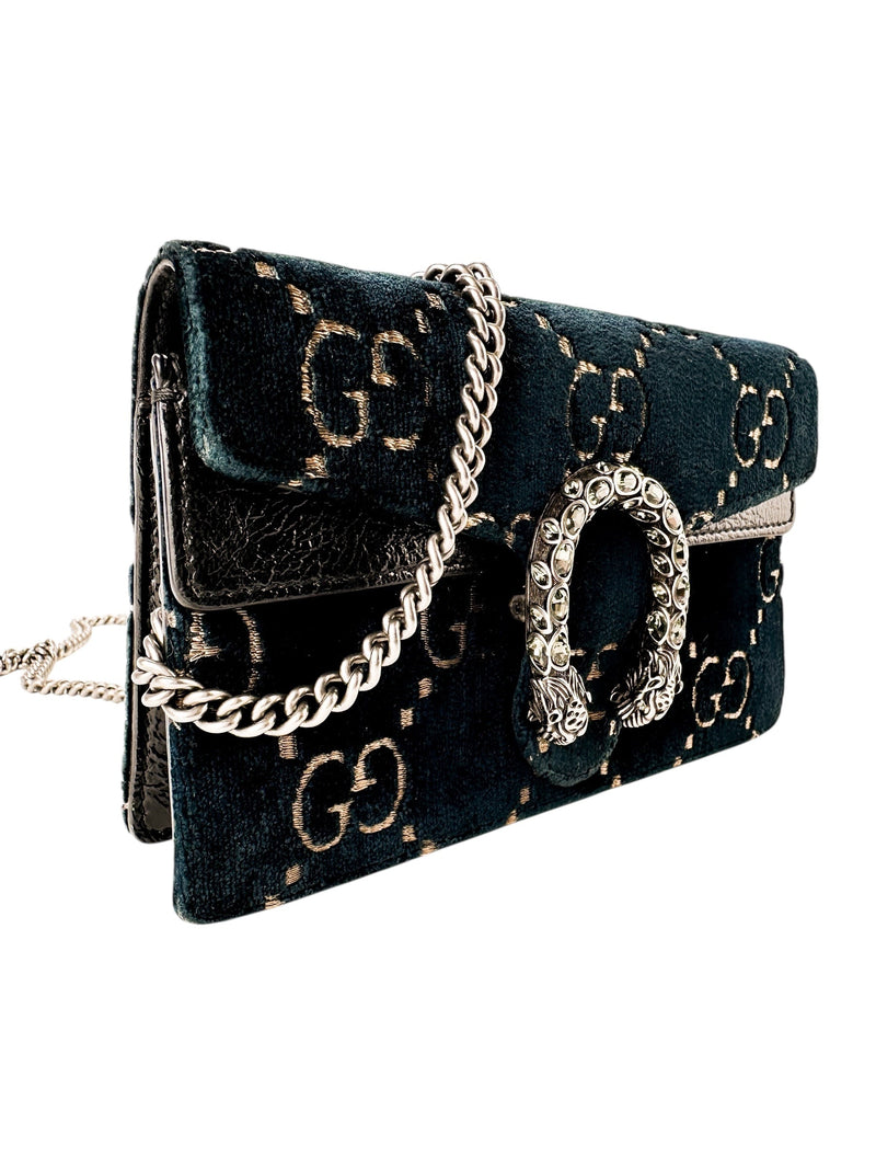 Gucci Velvet Midnight Blue GG Dionysus Super Mini