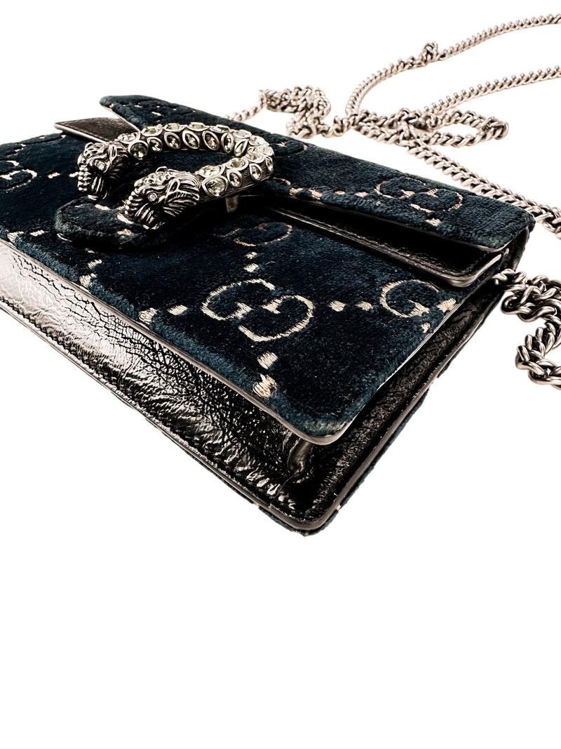 Gucci Velvet Midnight Blue GG Dionysus Super Mini