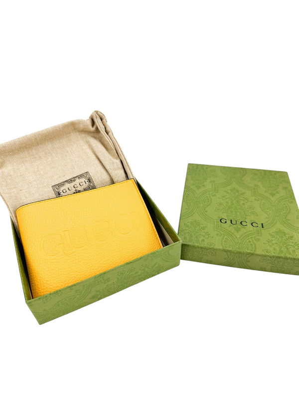 Gucci Yellow Leather Bifold Wallet