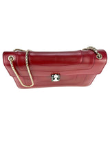 Bulgari Red Leather Serpenti Forever Handbag Medium