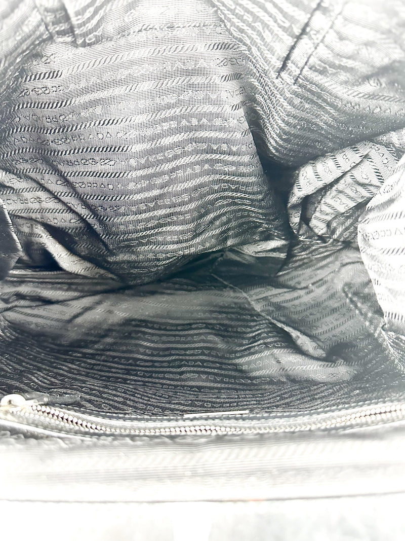 Prada Olive Leather Travel Bag