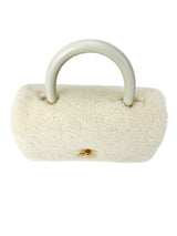 Chanel Ivory Shearling Coco Handle Flap Bag