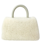 Chanel Ivory Shearling Coco Handle Flap Bag
