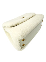 Chanel Ivory Shearling Coco Handle Flap Bag