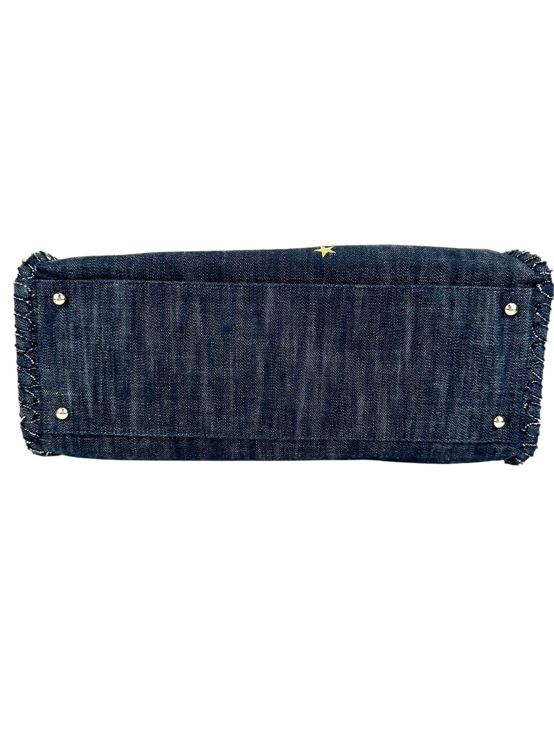 Chanel Blue Denim Airline Tote