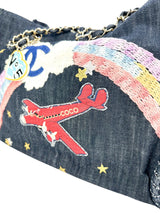 Chanel Blue Denim Airline Tote