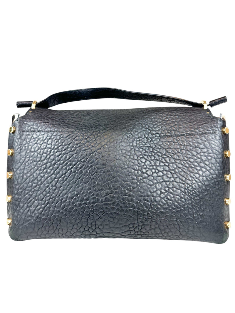 Jimmy Choo Black Leather Lockett Shoulder Bag