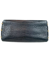 Jimmy Choo Black Leather Lockett Shoulder Bag