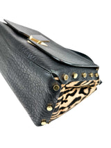 Jimmy Choo Black Leather Lockett Shoulder Bag