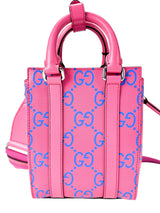 Gucci Pink Calfskin GG Tennis Mini Tote Bag