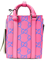 Gucci Pink Calfskin GG Tennis Mini Tote Bag