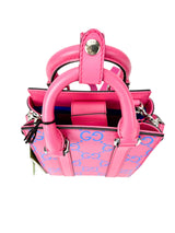 Gucci Pink Calfskin GG Tennis Mini Tote Bag