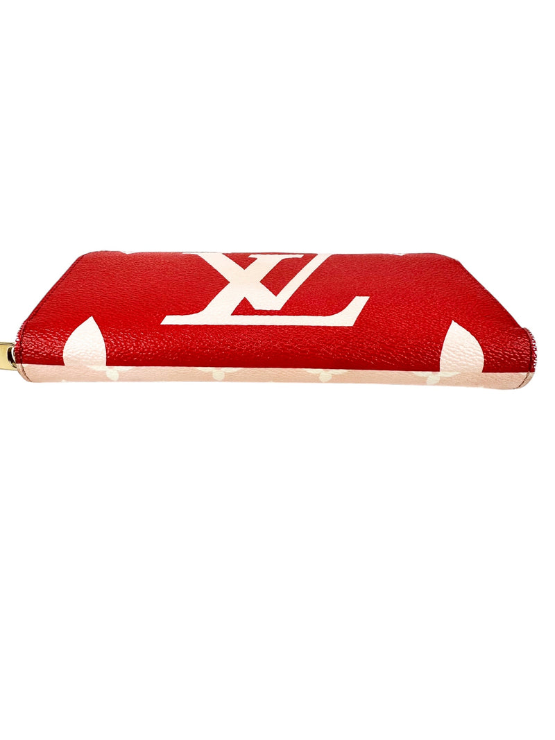 Louis Vuitton Pink and Red Monogram Giant Zippy Wallet
