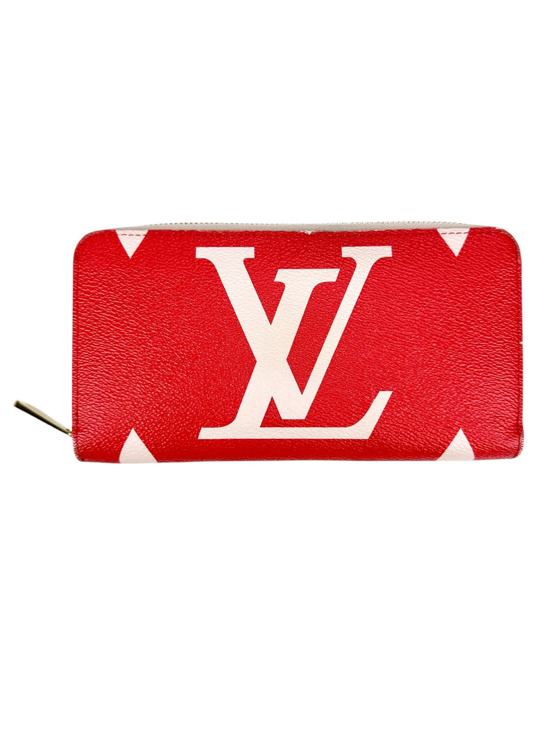 Louis Vuitton Pink and Red Monogram Giant Zippy Wallet