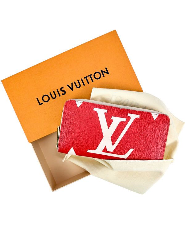 Louis Vuitton Pink and Red Monogram Giant Zippy Wallet